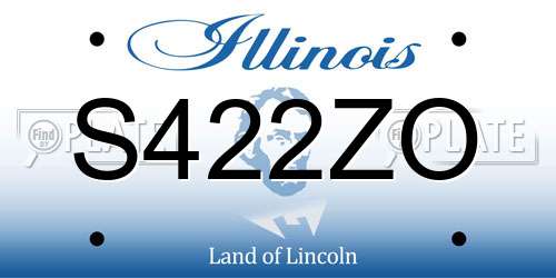 S422ZO Illinois License Plate