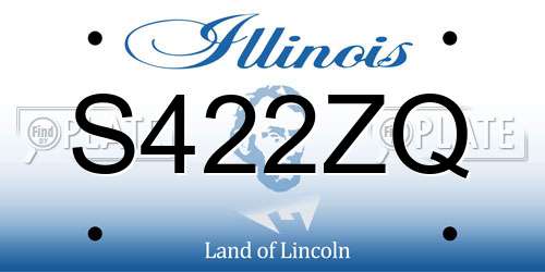 S422ZQ Illinois License Plate