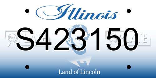 S423150 Illinois License Plate