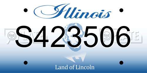 S423506 Illinois License Plate