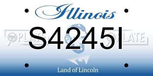 S4245I Illinois License Plate