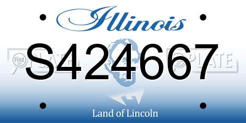 S424667 Illinois License Plate