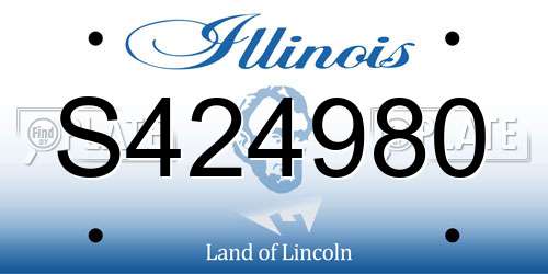 S424980 Illinois License Plate