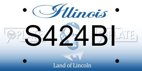 S424BI Illinois License Plate