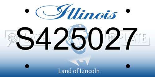 S425027 Illinois License Plate