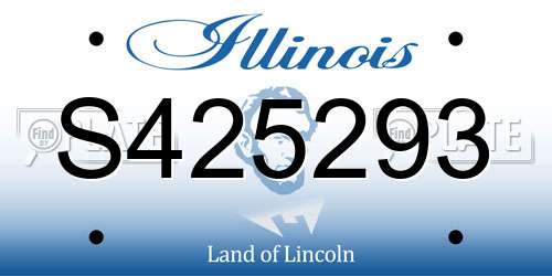 S425293 Illinois License Plate