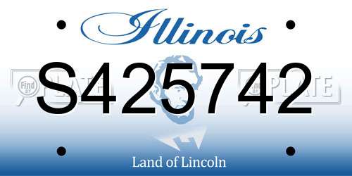 S425742 Illinois License Plate