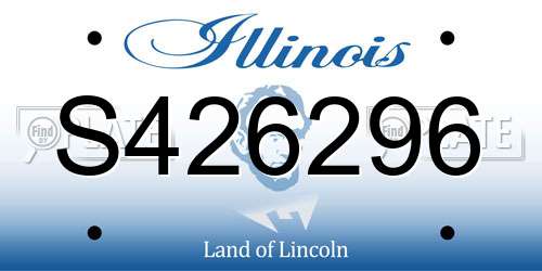 S426296 Illinois License Plate