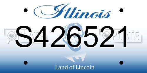 S426521 Illinois License Plate