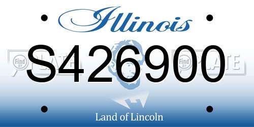 S426900 Illinois License Plate
