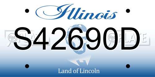 S42690D Illinois License Plate