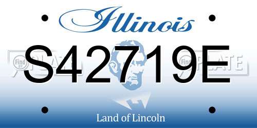 S42719E Illinois License Plate