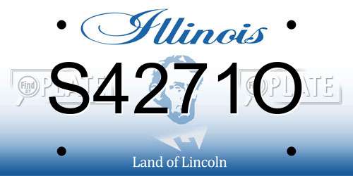 S4271O Illinois License Plate