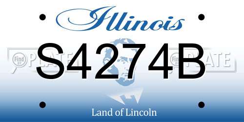 S4274B Illinois License Plate