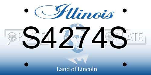 S4274S Illinois License Plate