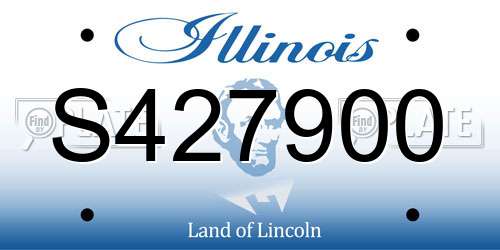 S427900 Illinois License Plate