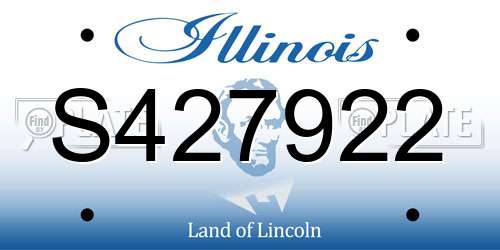 S427922 Illinois License Plate