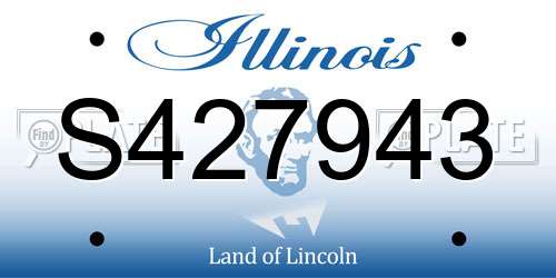 S427943 Illinois License Plate