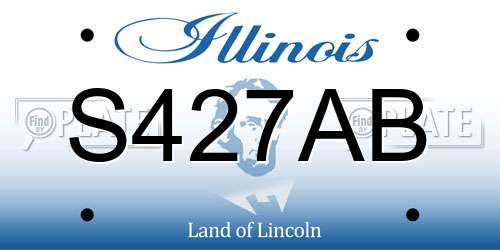 S427AB Illinois License Plate