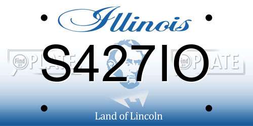 S427IO Illinois License Plate