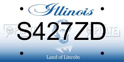 S427ZD Illinois License Plate