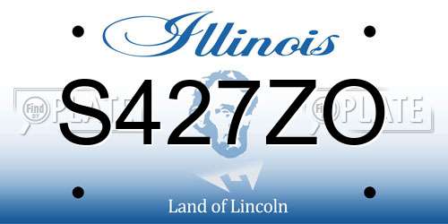 S427ZO Illinois License Plate
