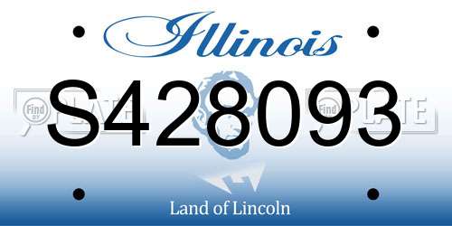 S428093 Illinois License Plate