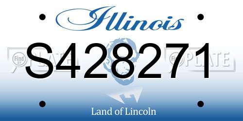 S428271 Illinois License Plate