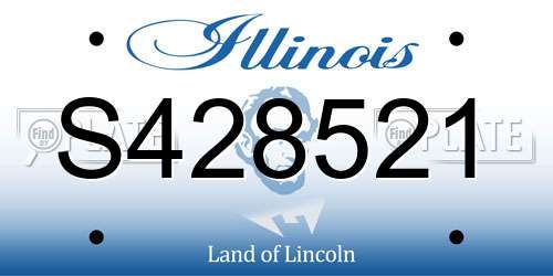 S428521 Illinois License Plate