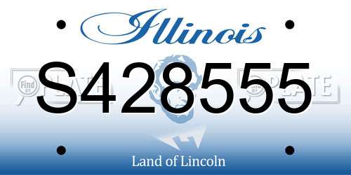 S428555 Illinois License Plate