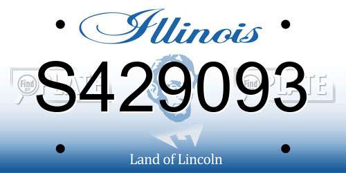 S429093 Illinois License Plate