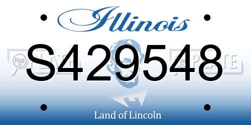 S429548 Illinois License Plate