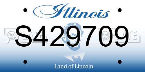 S429709 Illinois License Plate