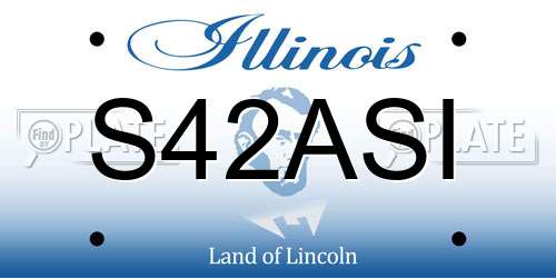 S42ASI Illinois License Plate