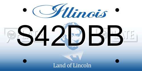 S42DBB Illinois License Plate