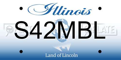 S42MBL Illinois License Plate