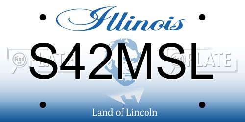 S42MSL Illinois License Plate