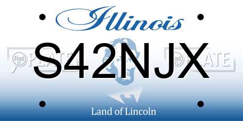 S42NJX Illinois License Plate