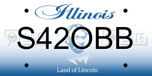S42OBB Illinois License Plate