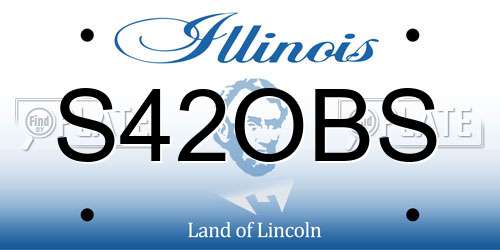 S42OBS Illinois License Plate