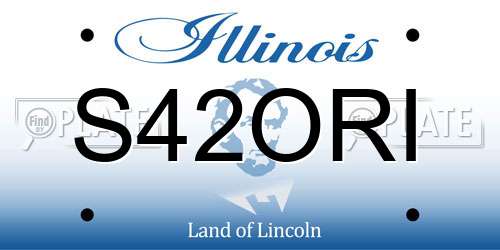 S42ORI Illinois License Plate