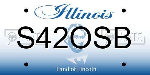 S42OSB Illinois License Plate