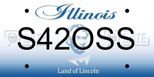 S42OSS Illinois License Plate