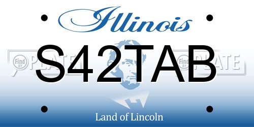 S42TAB Illinois License Plate