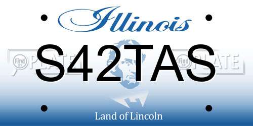 S42TAS Illinois License Plate
