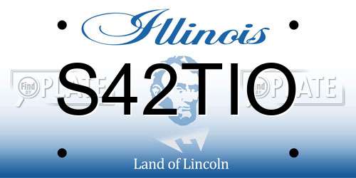 S42TIO Illinois License Plate