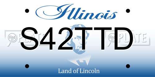 S42TTD Illinois License Plate