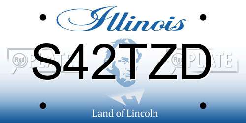 S42TZD Illinois License Plate