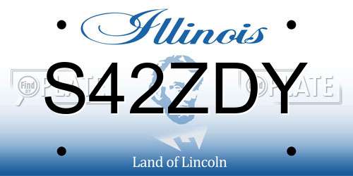 S42ZDY Illinois License Plate