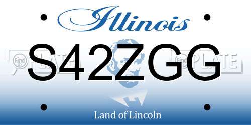 S42ZGG Illinois License Plate